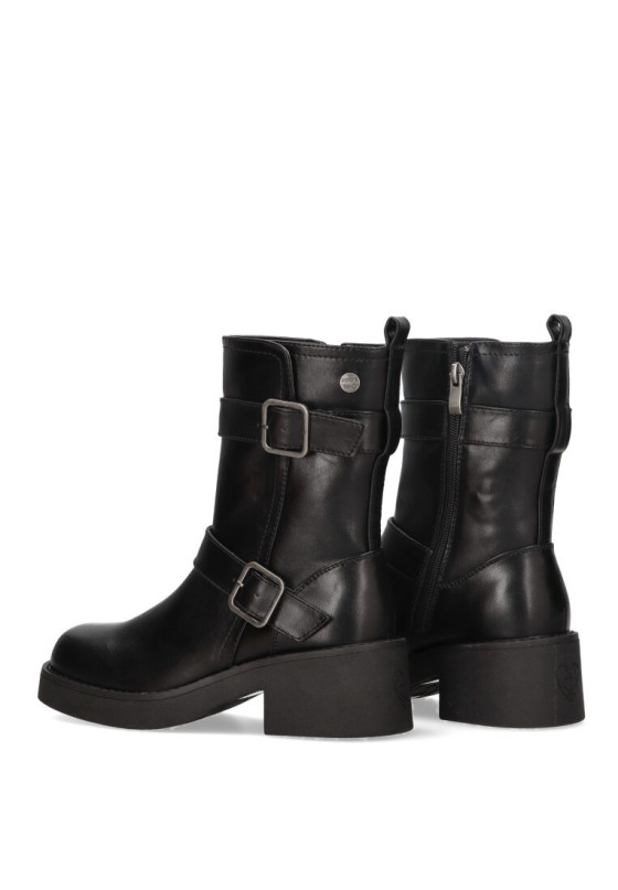Botin de mujer NIKO AMORE 11920 negro sintetico suela plana