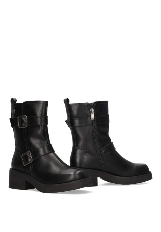 Botin de mujer NIKO AMORE 11920 negro sintetico suela plana