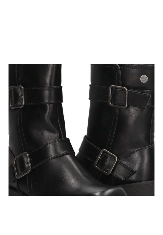 Botin de mujer NIKO AMORE 11920 negro sintetico suela plana