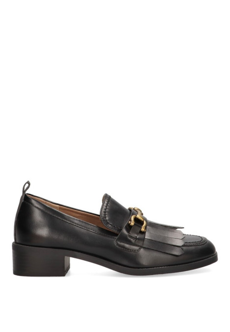Nautico kiova mocasin de mujer LUNA TREND m3610 negro sintetico suela plana