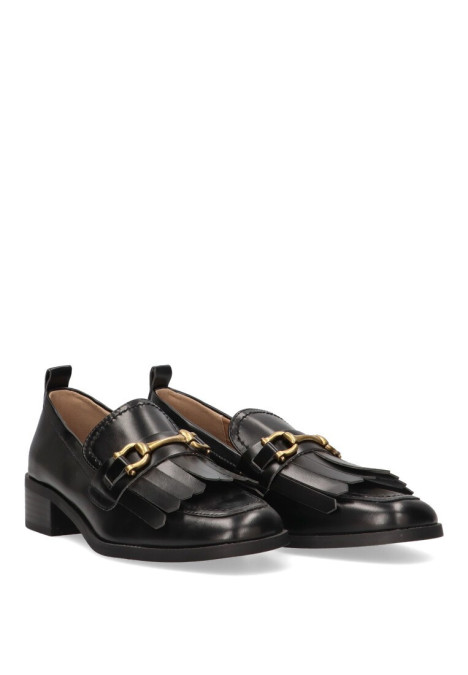 Nautico kiova mocasin de mujer LUNA TREND m3610 negro sintetico suela plana