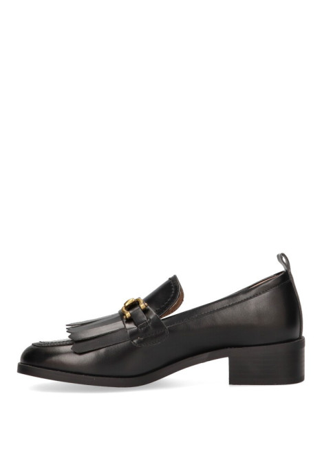 Nautico kiova mocasin de mujer LUNA TREND m3610 negro sintetico suela plana