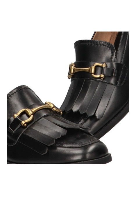 Nautico kiova mocasin de mujer LUNA TREND m3610 negro sintetico suela plana
