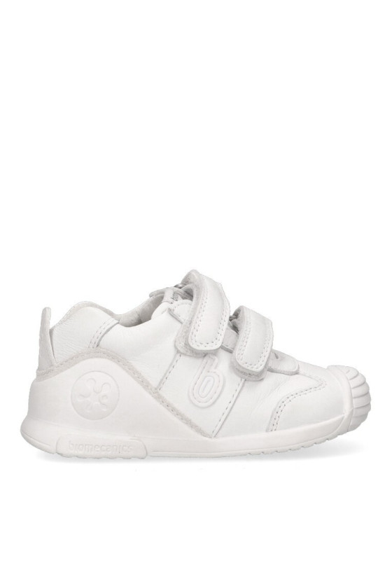 Deportivo de niña BIOMECANICS 221001 blanco piel suela plana