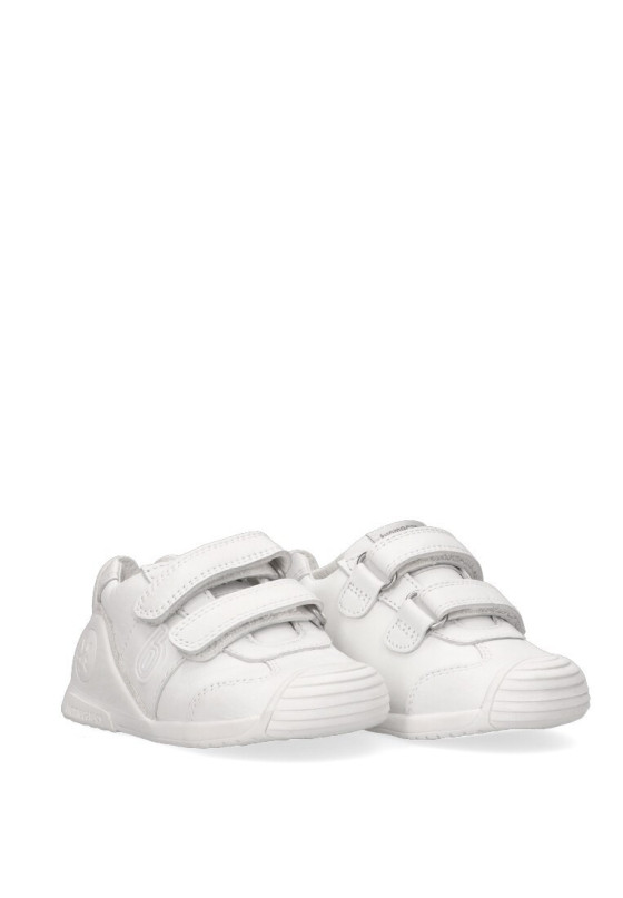 Deportivo de niña BIOMECANICS 221001 blanco piel suela plana