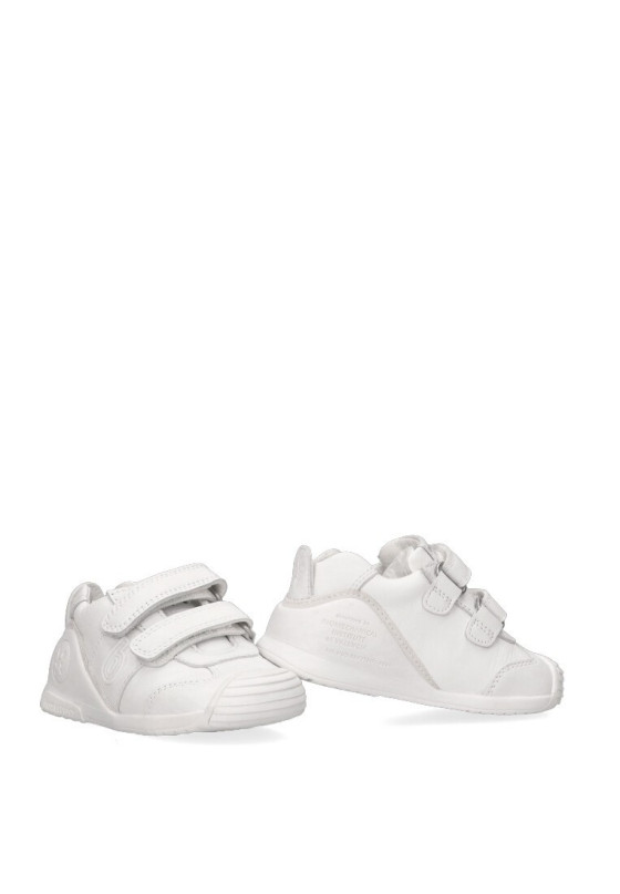 Deportivo de niña BIOMECANICS 221001 blanco piel suela plana