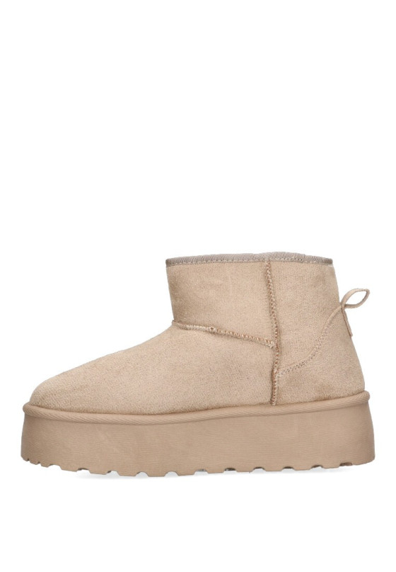 Botin de mujer Luna Collection 15-1920 beige sintetico suela doble