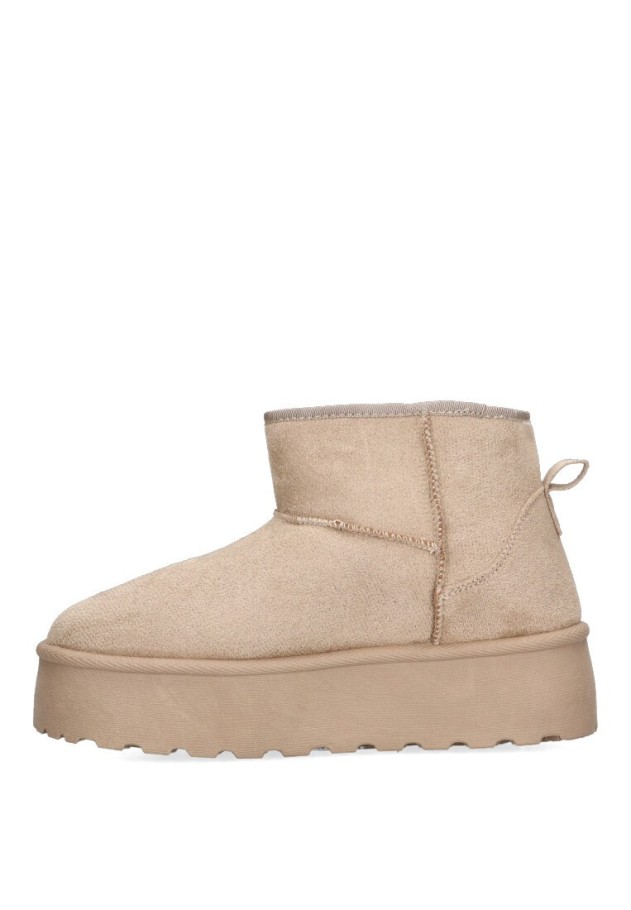 Botin de mujer Luna Collection 15-1920 beige sintetico suela doble