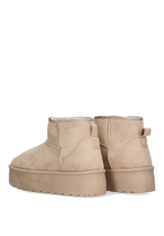 Botin de mujer Luna Collection 15-1920 beige sintetico suela doble