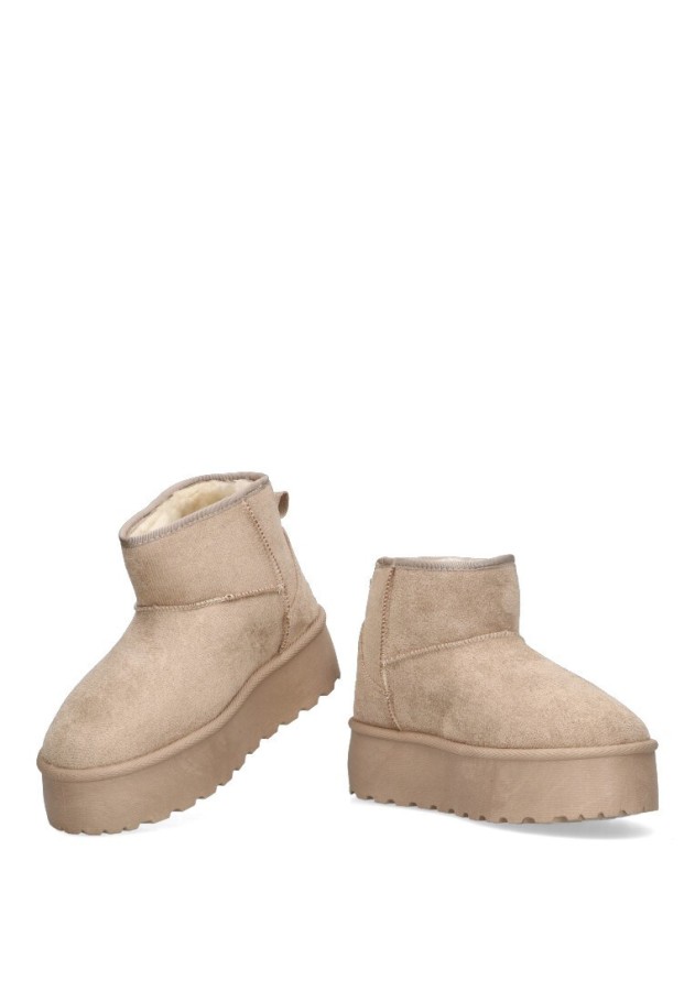 Botin de mujer Luna Collection 15-1920 beige sintetico suela doble