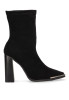 Botin de mujer SUPER MODE 9025 negro antelina tacón alto