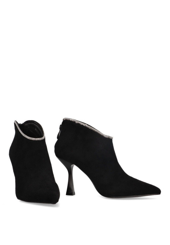 Botin de mujer LABOTTINE SOURIANTE bm08552 negro antelina tacón alto