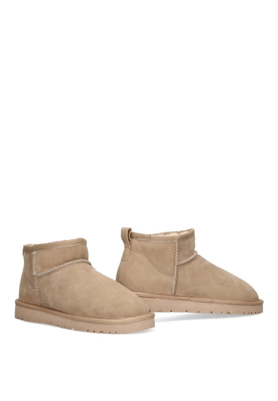 Botin de mujer Luna Collection 71-762 beige piel suela plana