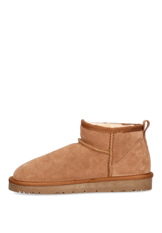 Botin de mujer Luna Collection 71-762 camel piel suela plana