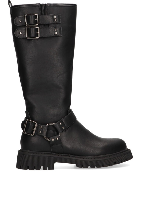 Bota de mujer XTI 142937 negro sintetico suela plana