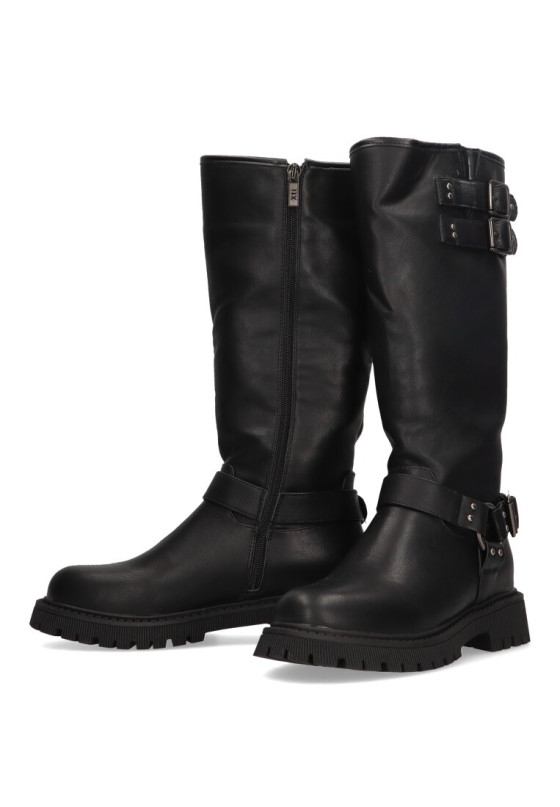 Bota de mujer XTI 142937 negro sintetico suela plana