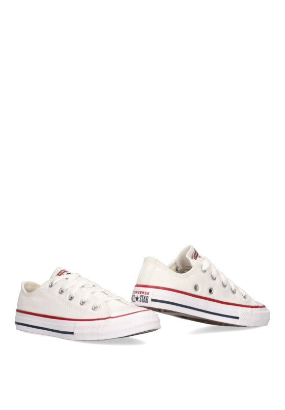 Deportivo de niña CONVERSE 3j256c blanco textil  suela plana