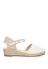 Alpargata de niña LUNA KIDS c209 blanco sintetico cuña media