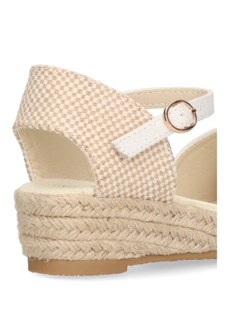 Alpargata de niña LUNA KIDS c209 blanco sintetico cuña media