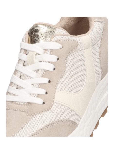 Deportivo de mujer ETIKA 50204 beige sintetico suela plana