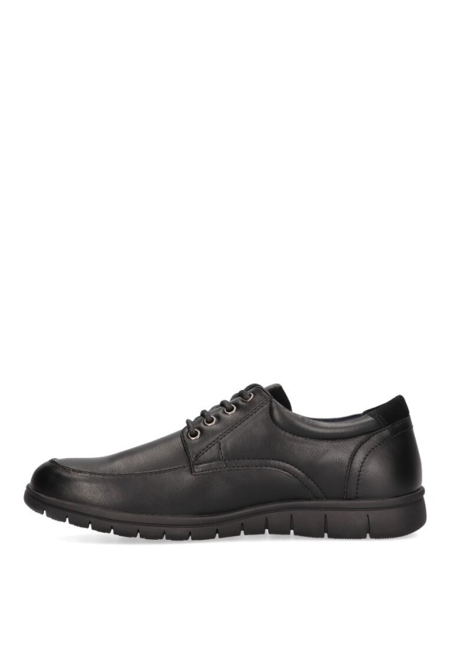 Zapato de hombre ETIKA 61603 negro sintetico suela plana