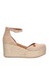 Alpargata de mujer POPA cantalar serraje beige piel cuña alta