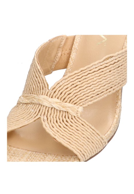 Sandalia de mujer ETIKA 90015 beige sintetico tacón medio