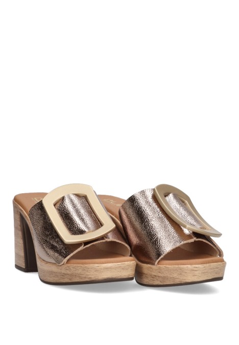 Sandalia de mujer LUNA SD 5394 oro piel tacón alto