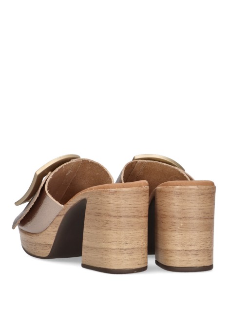 Sandalia de mujer LUNA SD 5394 oro piel tacón alto