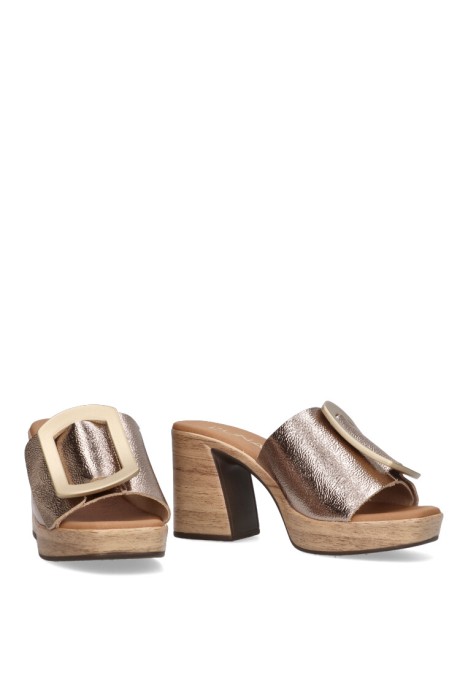Sandalia de mujer LUNA SD 5394 oro piel tacón alto