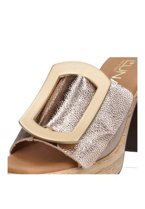 Sandalia de mujer LUNA SD 5394 oro piel tacón alto
