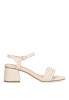 Sandalia de tacón medio beige para mujer ETIKA 90001