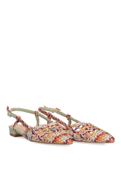 Bailarina  de mujer ETIKA 10122 multicolor sintetico suela plana