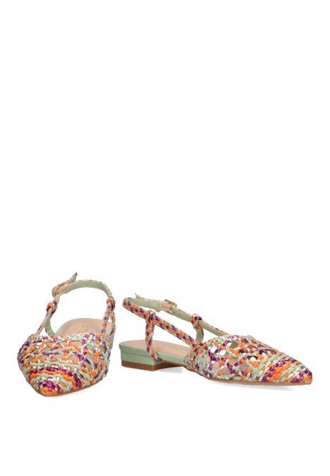 Bailarina  de mujer ETIKA 10122 multicolor sintetico suela plana