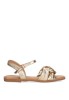 Sandalia de mujer ETIKA 10023 oro sintetico suela plana