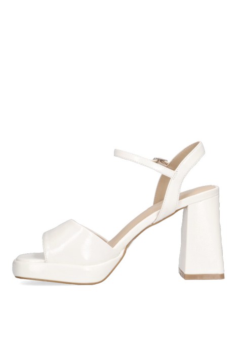 Sandalia de mujer ETIKA 90006 blanco charol tacón alto