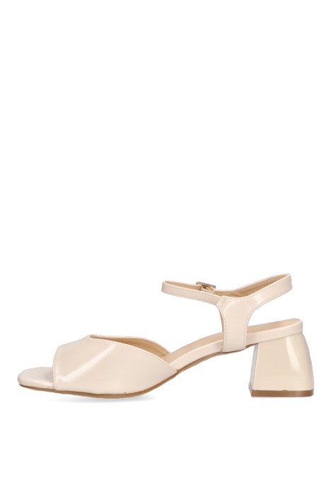Sandalia de mujer ETIKA 90004 beige sintetico tacón medio