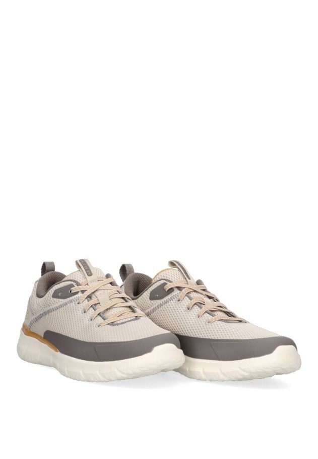 Deportivo de hombre SKECHERS 210573 beige sintetico suela plana