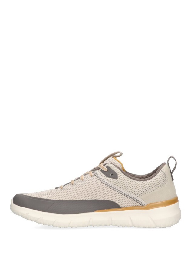 Deportivo de hombre SKECHERS 210573 beige sintetico suela plana