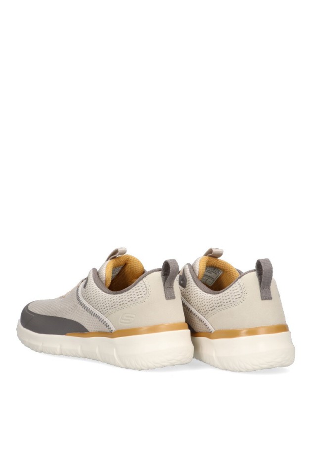 Deportivo de hombre SKECHERS 210573 beige sintetico suela plana
