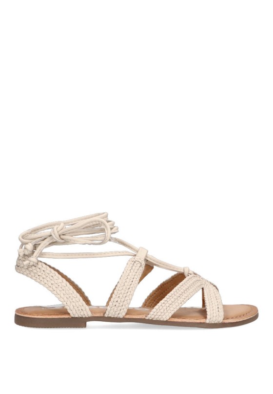 Sandalia de mujer GIOSEPPO darney beige piel suela plana
