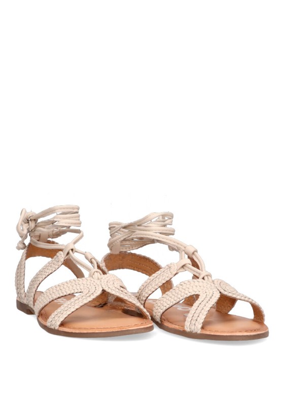 Sandalia de mujer GIOSEPPO darney beige piel suela plana