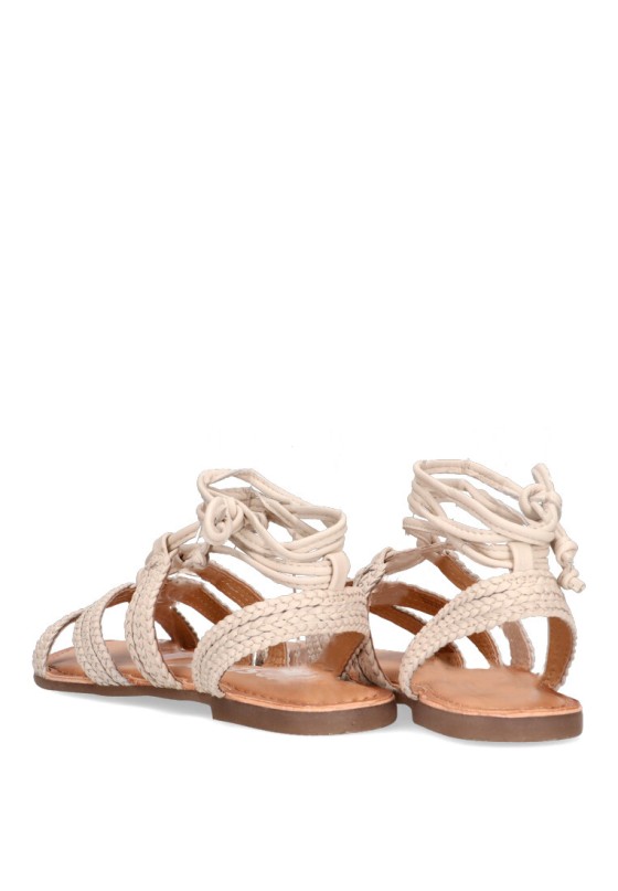 Sandalia de mujer GIOSEPPO darney beige piel suela plana