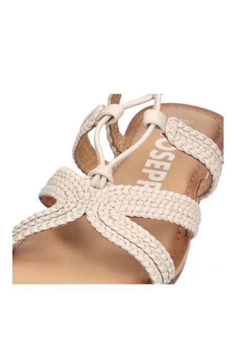 Sandalia de mujer GIOSEPPO darney beige piel suela plana