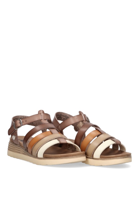 Sandalia de mujer XTI 142899 taupe sintetico suela plana