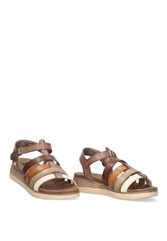 Sandalia de mujer XTI 142899 taupe sintetico suela plana