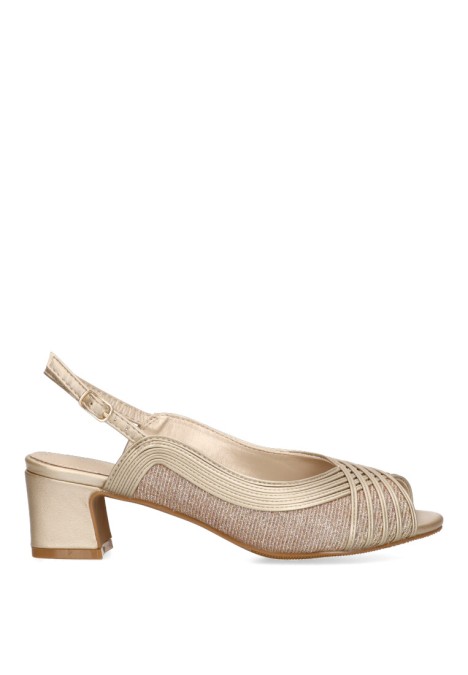 Sandalia de mujer PRESTIGIO c-505 taupe sintetico tacón medio