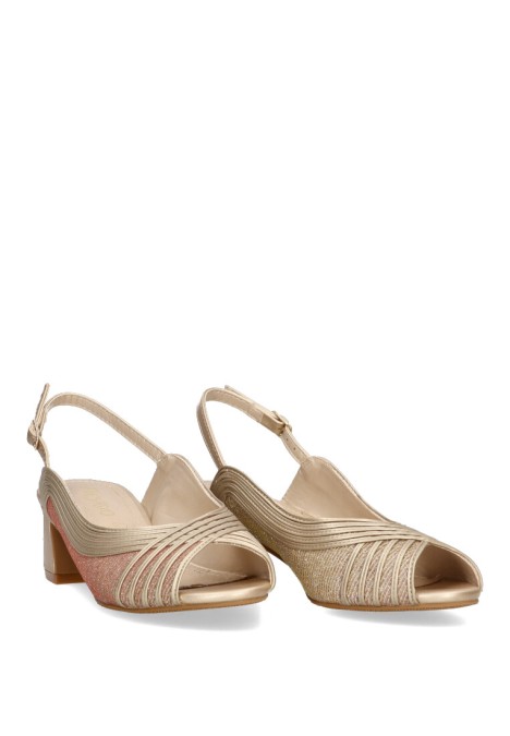 Sandalia de mujer PRESTIGIO c-505 taupe sintetico tacón medio