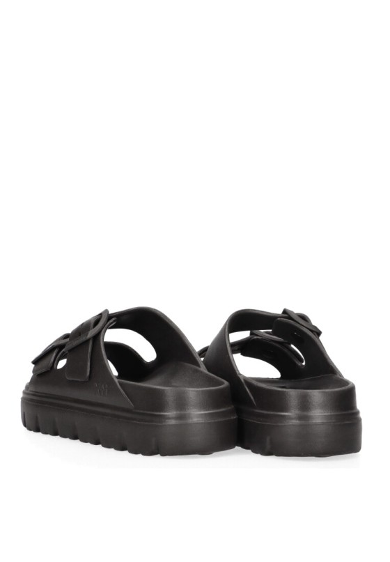 Chanclas sandalias playa de mujer XTI 142550 negro goma suela plana