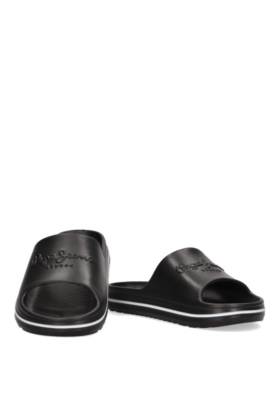 Chanclas sandalias playa de mujer PEPE JEANS pls70131 negro goma suela plana